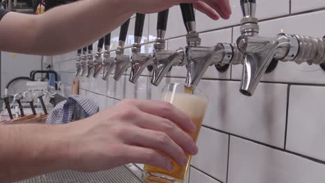 Verschiedene-Craft-Beer-Optionen-In-Ein-Glas-Gießen