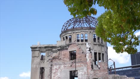 Cúpula-De-La-Bomba-Atómica,-Parque-Conmemorativo-De-La-Paz,-Prefectura-De-Hiroshima-Japón,-Hiroshima