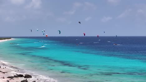 Kiteboarding-Bonaire-At-Kralendijk-In-Bonaire-Netherlands-Antilles