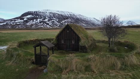 Drone-shot-of-Grafarkirkja:-oldest-church-in-Iceland-during-winter-in-the-morning2