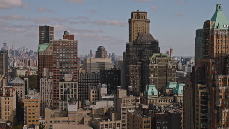 NYC-New-York-Aerial-v215-low-drone-flyover-and-around-Brooklyn-Downtown-capturing-urban-cityscape-with-a-blend-of-historic-architecture-and-modern-development---Shot-with-Inspire-3-8k---September-2023