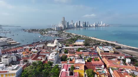 Skyline-Von-Cartagena-In-Cartagena-Das-Indias-In-Bolivar,-Kolumbien