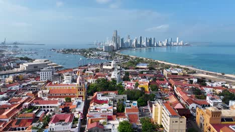 Innenstadtbezirk-In-Cartagena-Das-Indias-In-Bolivar,-Kolumbien