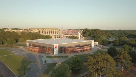 Clemson-basketball-and-football-aerial-view