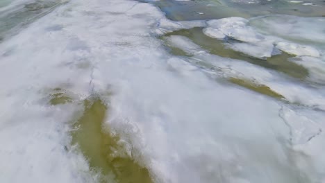 Eisdrift-Auf-Dem-Jakut-Fluss-Im-Frühjahr-Aus-Der-Luft