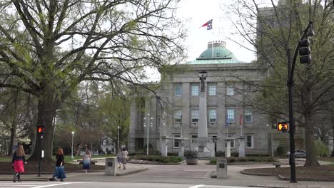 Edificio-Del-Capitolio-Del-Estado-De-Carolina-Del-Norte-En-El-Centro-De-Raleigh