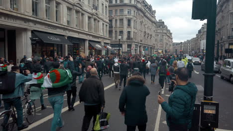 Algerian-protestors-marching-through-London