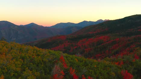 Utah-Mountains-Drone-Shot-During-Blue-Hour