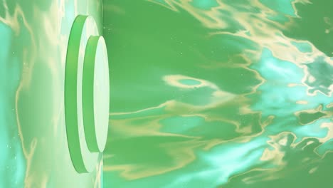 product-display-for-e-commerce-sale-discount-with-liquid-background-3d-rendering-animation-tripping-psychedelic-green-natural-look