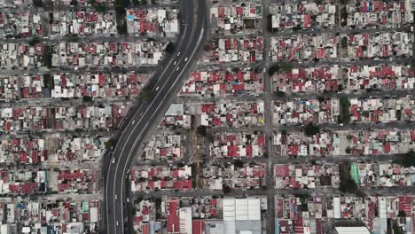 Overhead-view-of-Ecatepec's-urban-layout,-outskirts-of-Mexico-City