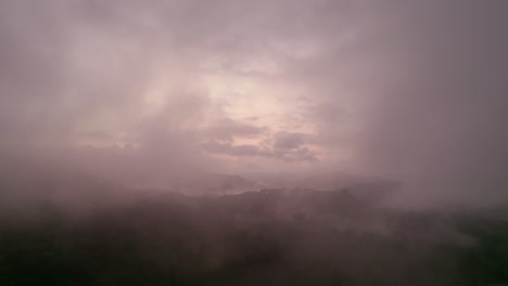 Drone-flight-through-the-morning-fog