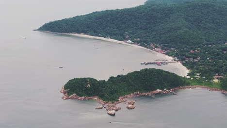 Aerial-view-of-the-Trapiche-das-Encantadas-on-Ilha-do-Mel,-Paraná-state,-Brazil