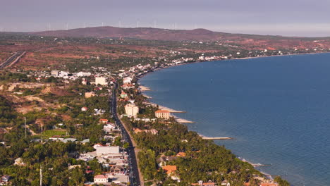 Main-Coastal-Road-In-Phan-Thiet,-Central-Coast-Of-Vietnam