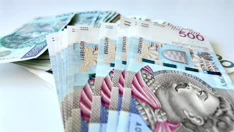 Geldschein-Im-Wert-Von-500,-100-Polnischen-Zloty