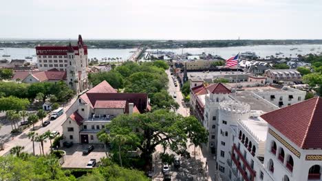 Intercoastal-waterway-aerial-in-background-at-St-Augustine-Florida