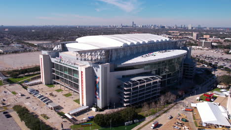 NRG-Football-Stadium-in-Houston,-Texas-USA,-Drone-Aerial-View