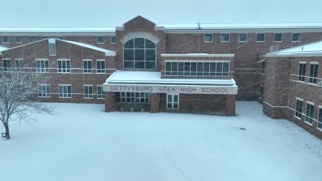 Gettysburg-Area-High-School-Während-Eines-Schneesturms