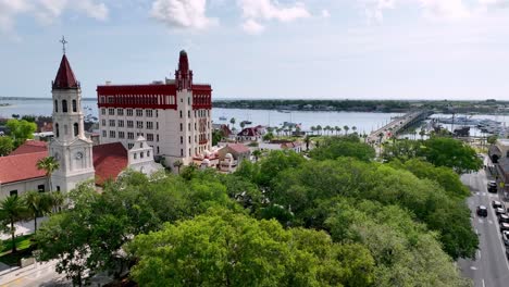 Empuje-Aéreo-Hacia-San-Agustín,-Florida