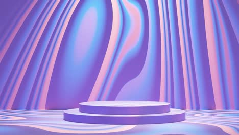 product-display-for-e-commerce-sale-discount-with-liquid-background-3d-rendering-animation-tripping-psychedelic-purple-pink-looping