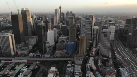 Vista-Aérea-Del-Centro-De-La-Ciudad-De-Sydney-Y-Los-Rascacielos