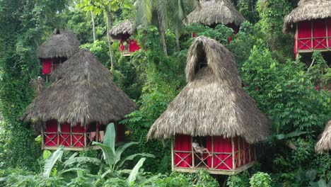 Una-Persona-Relajándose-En-La-Casa-Del-árbol-En-El-Pueblo-De-El-Valle,-Samaná-En-República-Dominicana