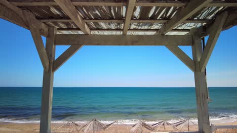 View-of-the-Black-Sea-from-a-wooden-lifeguard-tower