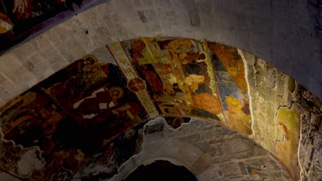 Trabzon,-Turkey:-Close-up-of-the-frescoes-in-Aya-Sophia-Church,-showcasing-the-intricate-details-and-vibrant-colors-of-these-historical-artworks