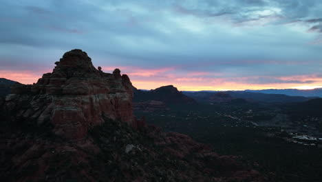 Colorful-Sunset-Sky-In-Red-Rock-State-Park-In-Sedona,-Arizona,-United-States