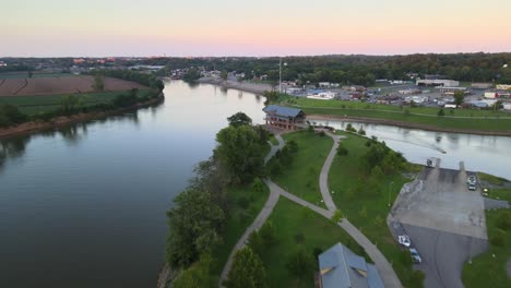 Weekend-leisure-Freedom-point-Liberty-Park-resort-Clarksville-aerial