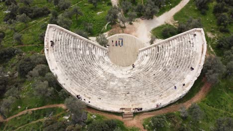 Aerial-Drone-View-of-Antiphellos-Theatre-in-Kas,-Turkey:-1st-B