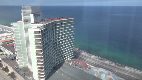 Panoramic-view-of-Havana,-Cuba-from-a-hotel-after-it-been-hit-by-cyclone-Irma