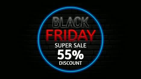 Black-Friday-super-sale-55%-off-discount-animation-motion-graphics-banner-sign-for-promo-video
