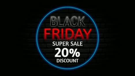 Black-Friday-super-sale-20%-off-discount-animation-motion-graphics-banner-sign-for-promo-video