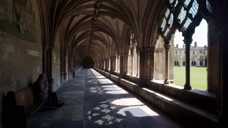 Inside-the-arched-shaded-cloisters-of-Norfolks-cathedral