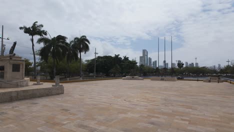 Parque-de-la-Marina-urban-park-located-in-historic-center-of-walled-city-Cartagena