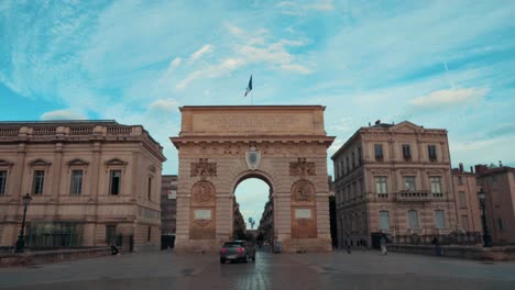 Arco-Triunfal-De-Montpellier,-Francia