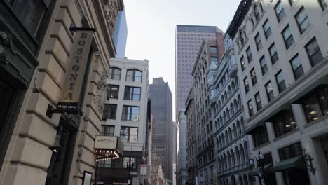 Walking-down-the-streets-of-downtown-Boston-Massachusetts