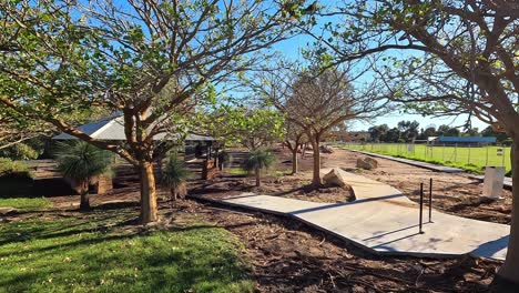 View-of-flood-damage-to-local-park-redevelopment,-Riverlinks-Park-April-2024---Clarkson-Perth