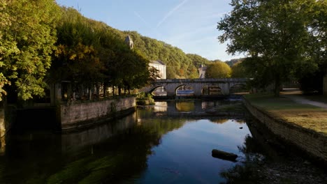 Unique-discover-Brantôme-in-perigord-by-drone-over-the-river