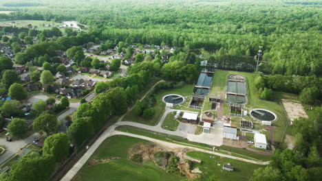 Collierville-Wastewater-Treatment-Plant---Sewage-Treatment-Facility-In-Collierville-Town,-Tennessee