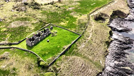 Drone-ruins-of-coastguard-station-remote-beauty-by-the-sea-Adrigole-West-Cork-Ireland