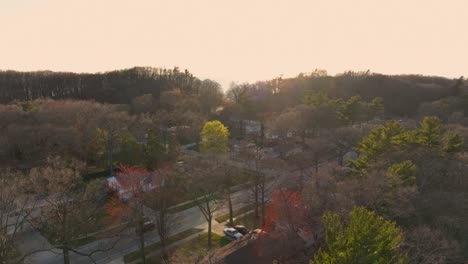 Early-sunset-over-Muskegon,-MI