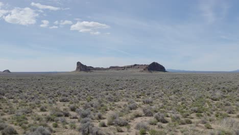 Drone-flying-toward-Fort-Rock-in-Oregon-at-low-altitude-|-4K-60-fps