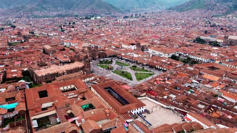 aerial-drone-shot-of-Cusco-Circular-travelling