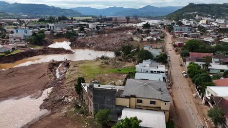 City-drainage-systems-overwhelmed-by-excessive-rainfall,-natural-disaster