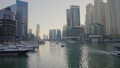 Experience-a-stunning-sunset-at-Dubai-Marina-water-canal