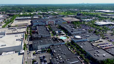 Easton-Town-Center-Mall-In-Coleaston-Mall,-Columbus,-Ohio,-Aerial-Drone-Sea,-Ohio