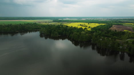 Calm-Waters-And-Vegetation-At-Reelfoot-Lake-State-Park-In-Tennessee,-United-States---Aerial-Shot