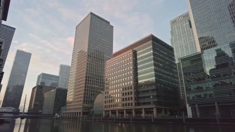 Citibank-building-at-financial-district-in-Canary-Wharf-in-London,-United-Kingdom