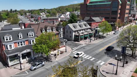 Main-street-downtown-of-Ephrata,-PA